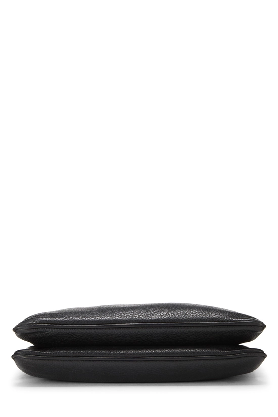 Black Vitello Daino Double Zip Crossbody Bag, , large image number 4