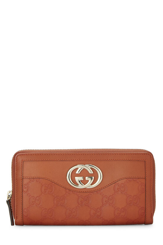 Orange Guccissima Leather Britt Wallet, , large image number 0