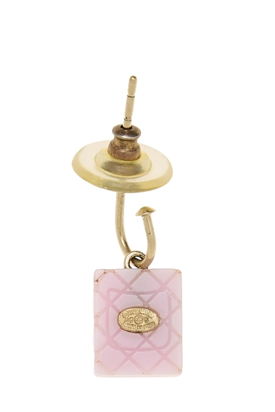 Pink Acrylic Rue Cambon Dangle Earrings, , large