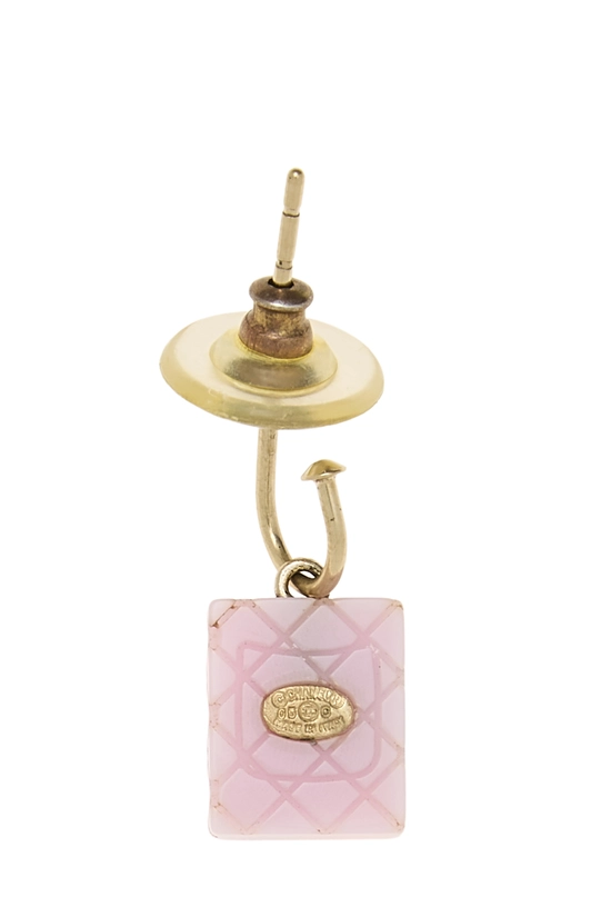 Pink Acrylic Rue Cambon Dangle Earrings, , large image number 1