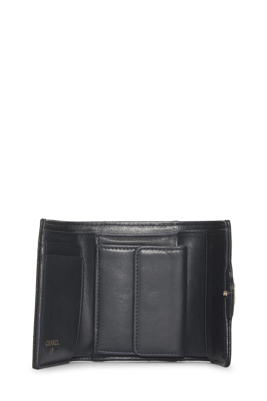 Navy Caviar Classic Flap Compact Wallet, , large image number 3