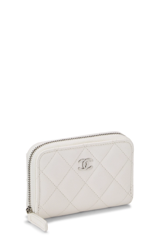 White Caviar Zip Around Coin Purse, , large image number 1