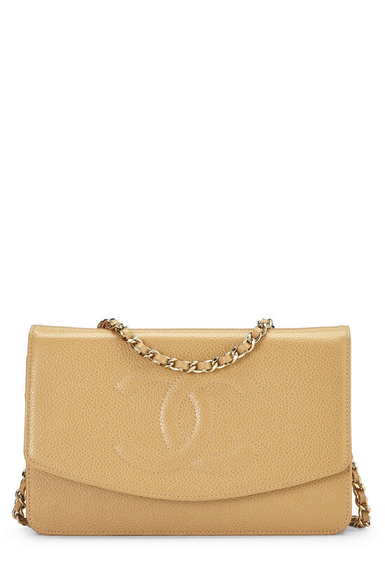 Chanel Brown Caviar Leather Vintage WOC Wallet On Chain