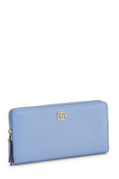 Blue Leather GG Zip Around Wallet, , large