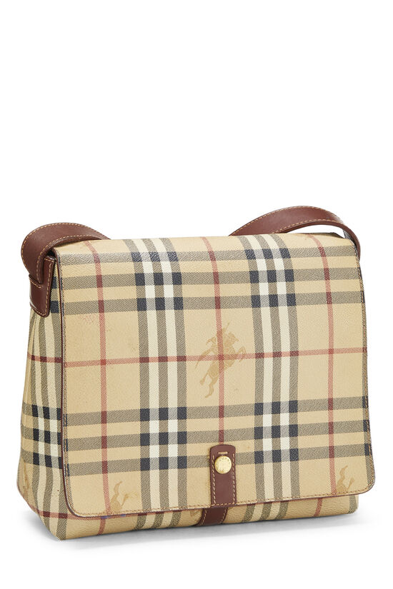 Beige Haymarket Check Coated Canvas Crossbody Small, , large image number 2
