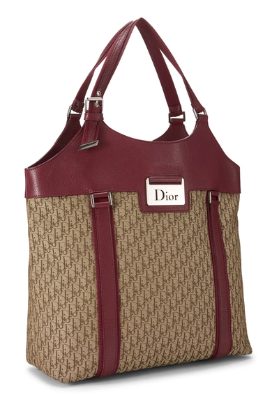 Red & Beige Diorissimo Canvas Street Chic Tote, , large