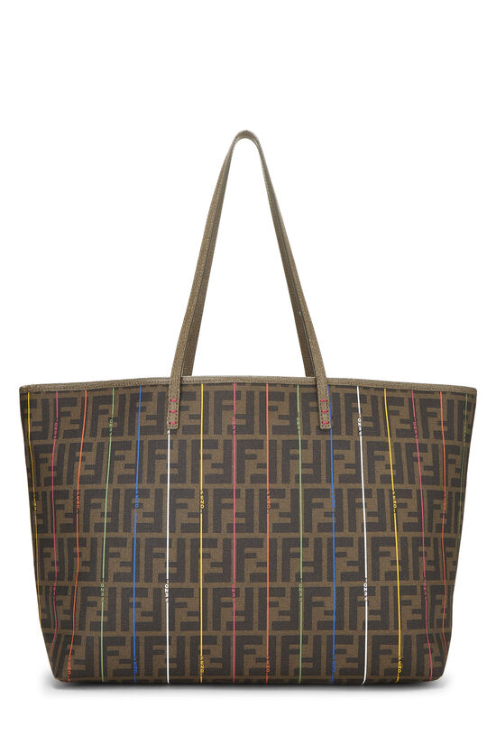 Brown Striped Zucca Coated Canvas Spalmati Roll Tote, , large image number 3
