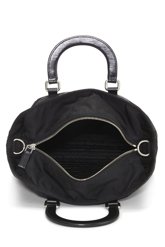 Black Nylon Convertible Handbag, , large image number 5