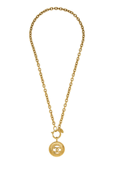 Gold 'CC' Sunburst Necklace