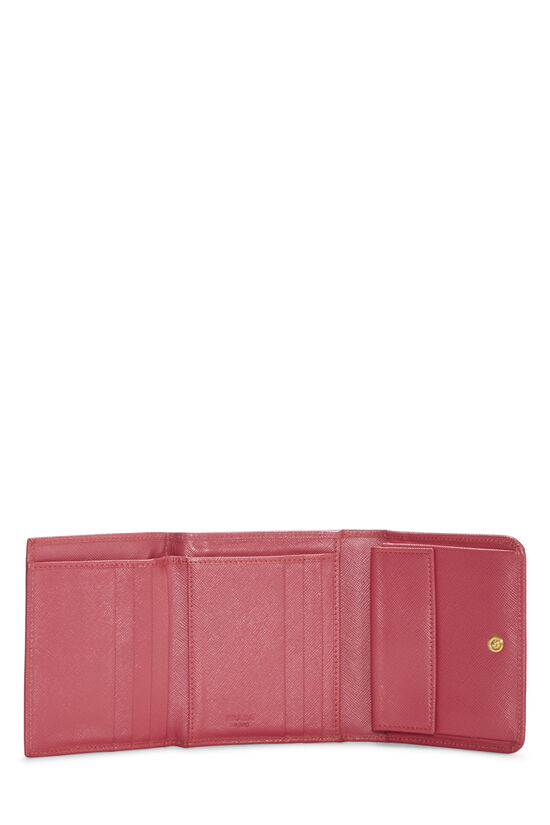Pink Saffiano Compact Wallet, , large image number 3