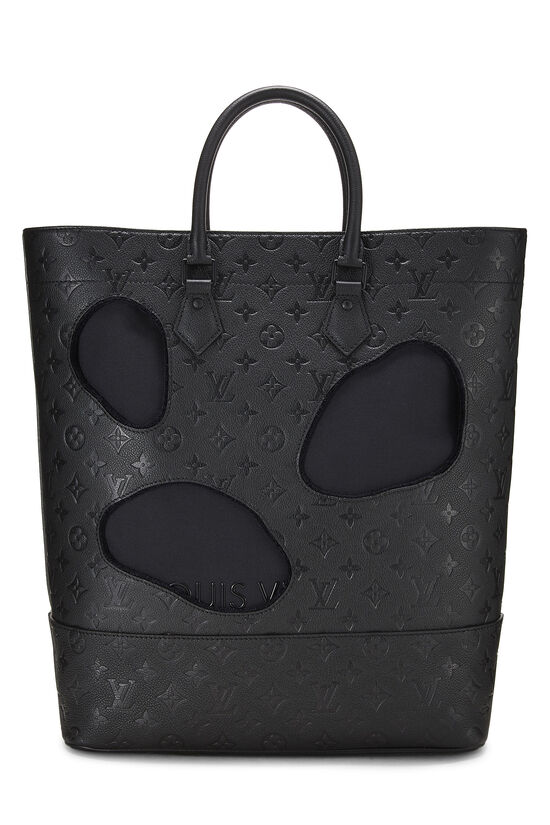 Comme Des GarÃ§ons x Louis Vuitton Black Monogram Empreinte Bag with Holes MM, , large image number 0