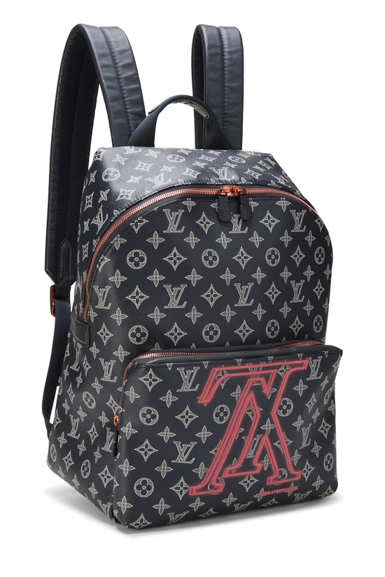 Navy Upside Down Monogram Canvas Apollo Backpack, , large image number 1