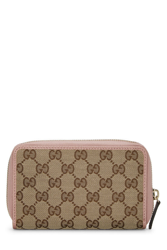 Pre-Owned Pink Original GG Canvas Zip Around Wallet QFADVD0EPB021 