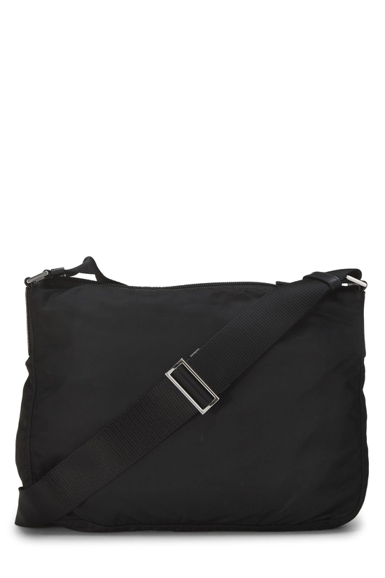 Black Nylon Messenger Bag, , large image number 3