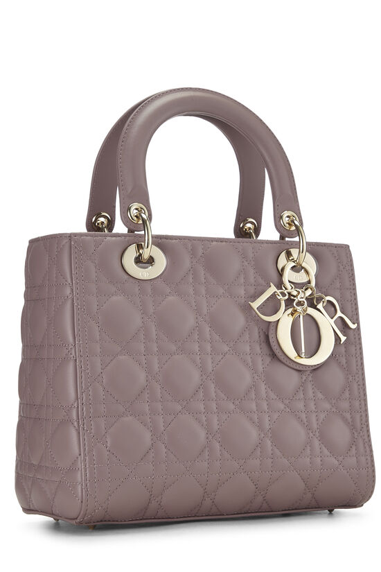 Purple Cannage Quilted Lambskin Lady Dior Medium, , large image number 1