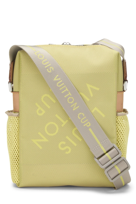 Yellow Damier Geant LV Cup Weatherly Crossbody, , large image number 3