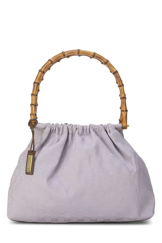 Purple GG Canvas Bamboo Top Handle Bag, , large image number 0