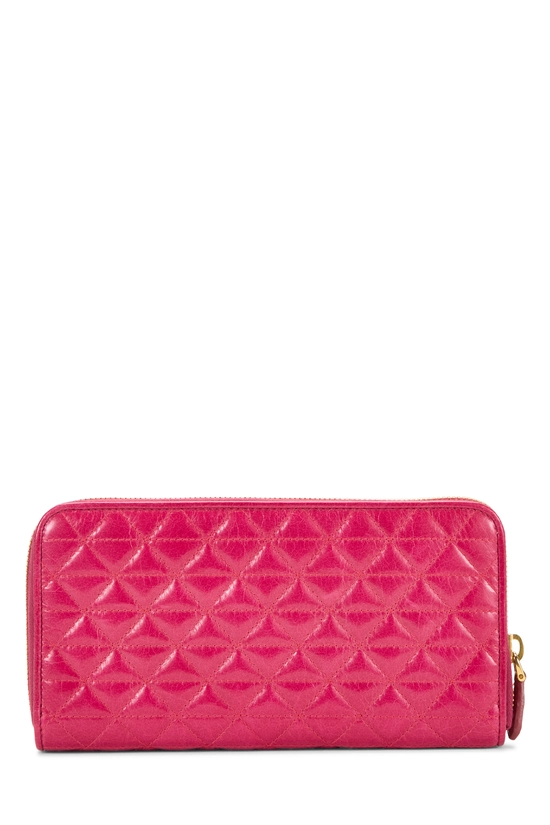 Pink Calfskin Zip Around Wallet, , large image number 2