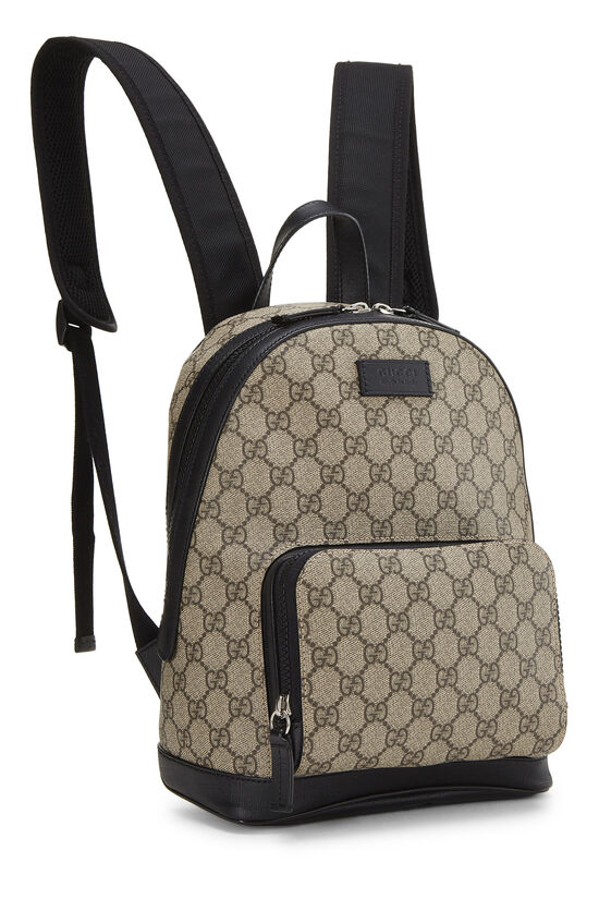 Gucci GG Supreme Canvas & Black Leather Small Eden Backpack
