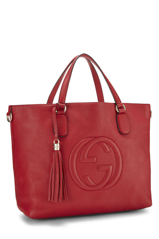 Red Leather Soho Working Tote Large, , large image number 2