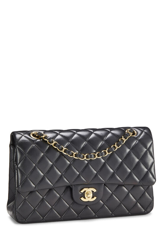 Black Quilted Lambskin Classic Double Flap Medium, , large image number 1