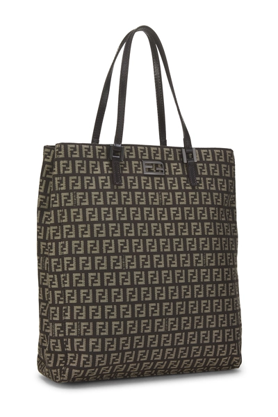 Fendi Brown Zucchino Canvas Vertical Tote — photo 2
