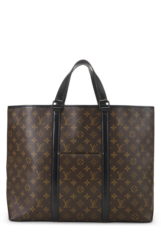 Black Monogram Canvas Macassar Weekender GM, , large image number 0