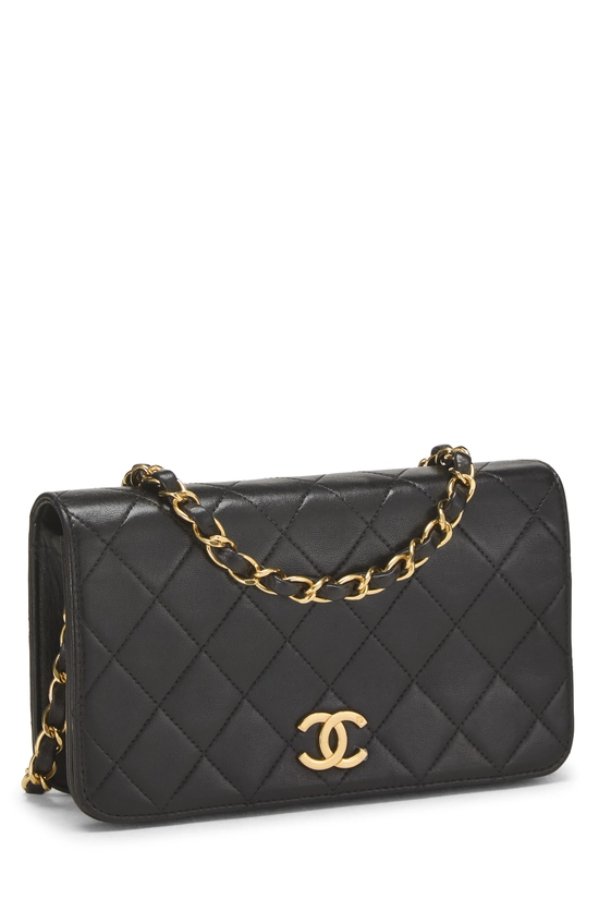 Black Quilted Lambskin Snap Full Flap Mini, , large image number 1