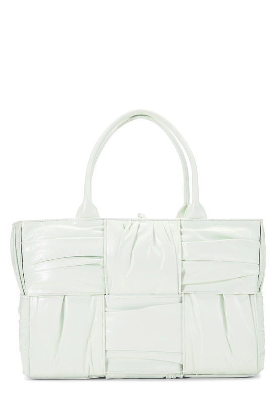 Green Calfskin Maxi Intrecciato Plisse Arco Tote Small, , large image number 3