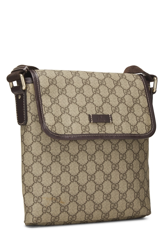 Brown GG Supreme Canvas Flap Messenger Bag Small, , large image number 1