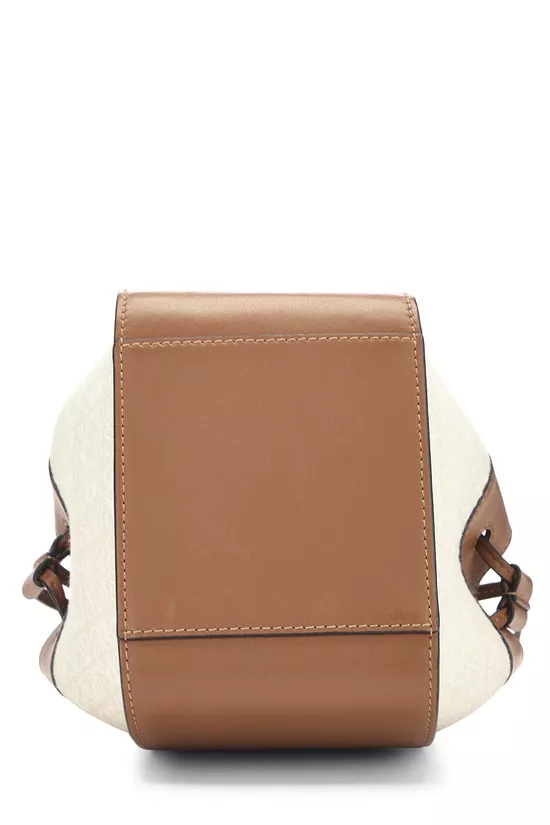 Brown Jacquard Canvas Hammock Drawstring Bag Mini, , large image number 4