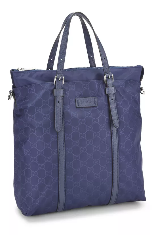 Blue GG Nylon Tote, , large image number 1