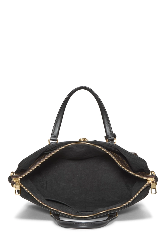 Black Monogram Flower Zip Tote MM, , large image number 5