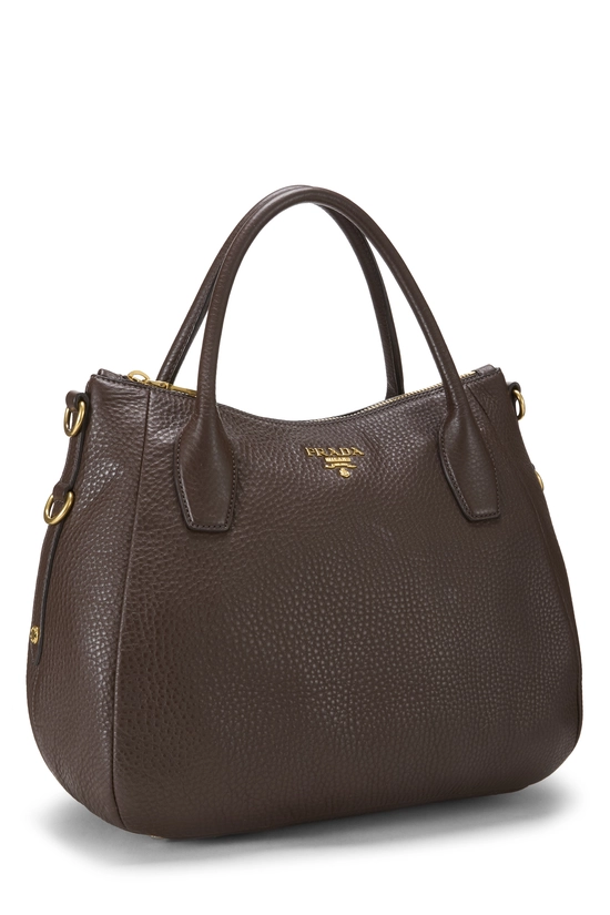 Brown Vitello Daino Sacca 2 Manici, , large image number 1