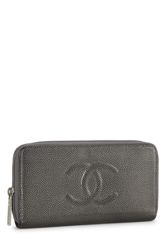 Silver Caviar Timeless 'CC' Wallet, , large image number 1