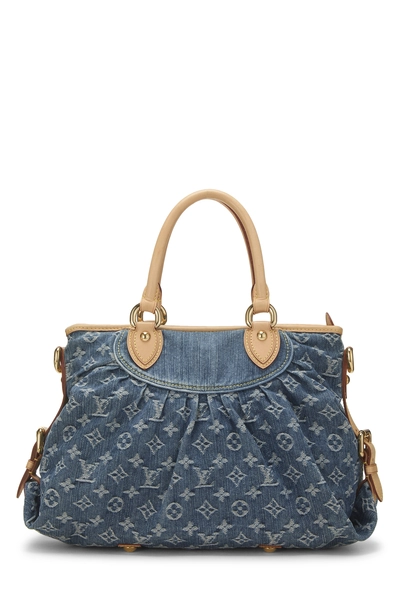 Blue Monogram Denim Neo Cabby MM