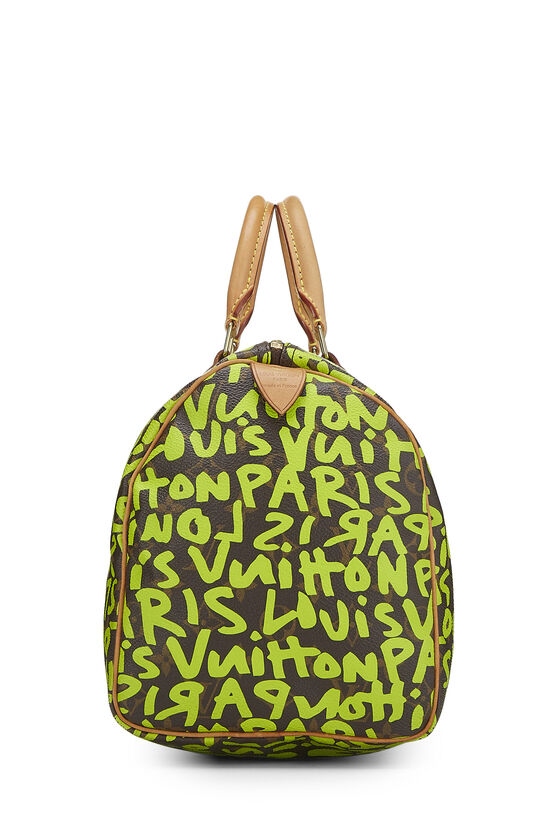 Stephen Sprouse x Louis Vuitton Green Graffiti Speedy 30, , large image number 2
