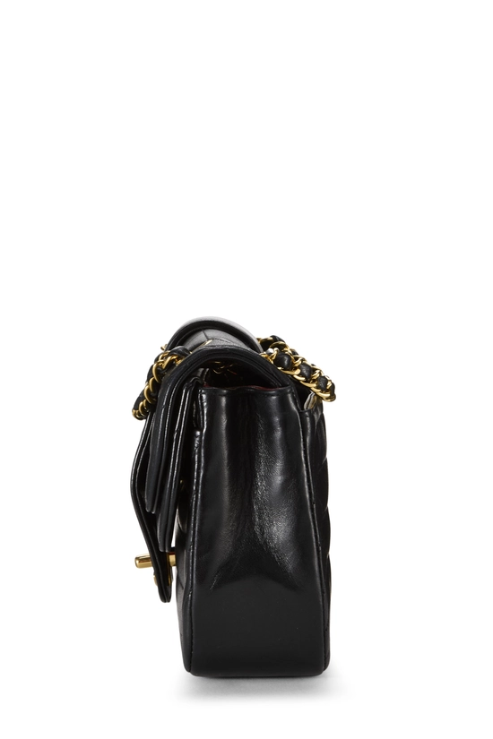 Black Lambskin Horizontal Flap 9", , large image number 2