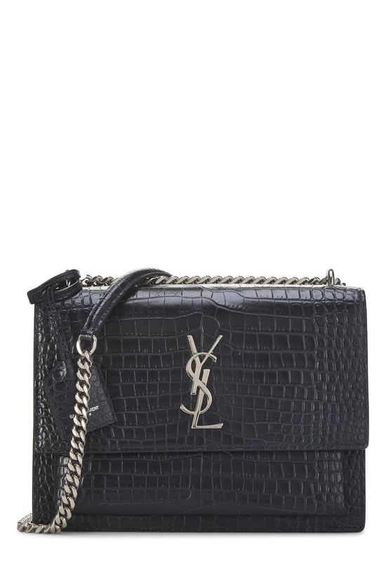 Navy Embossed Leather Sunset Medium, , large image number 0
