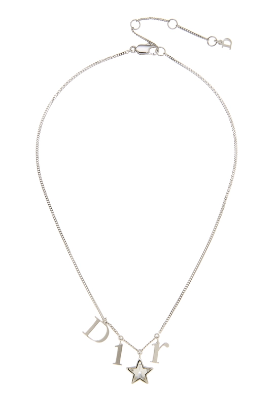 Silver Crystal Dior Star Necklace, , large image number 0