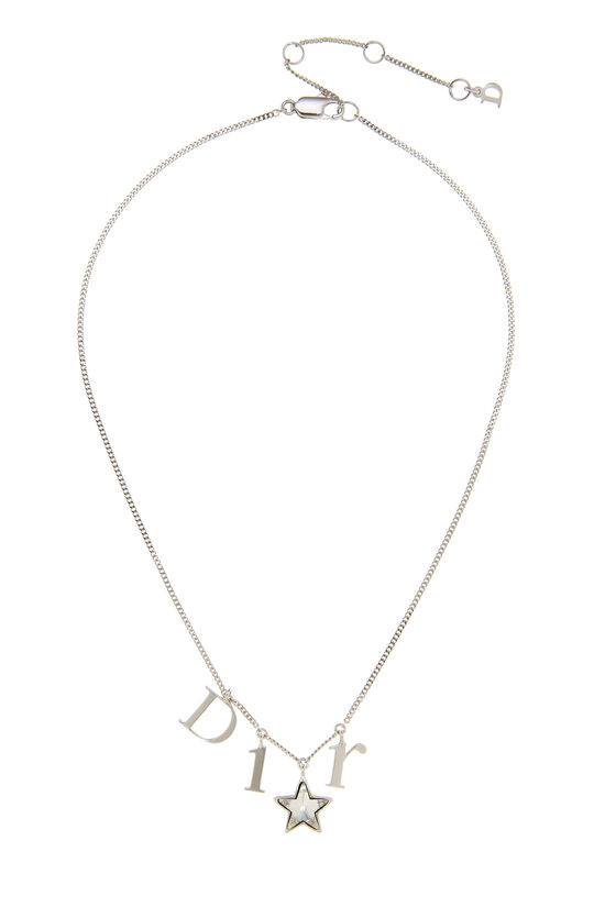 Silver Crystal Dior Star Necklace, , large image number 0