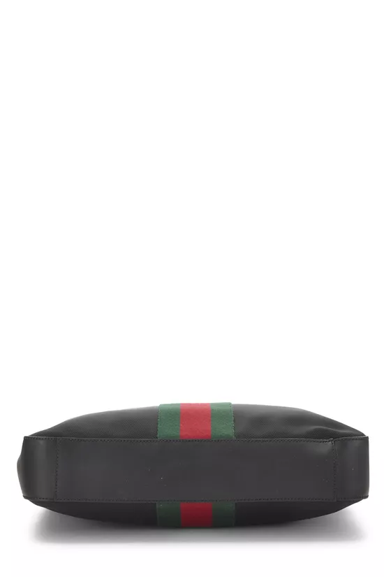 Black Techno Canvas Web Briefcase, , large image number 4