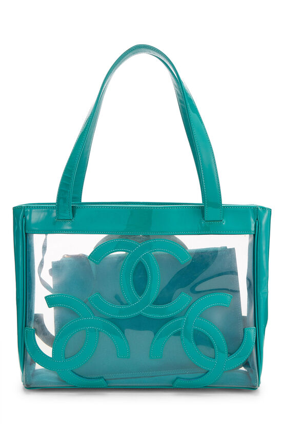 Green Vinyl 3 'CC' Tote Small, , large image number 0