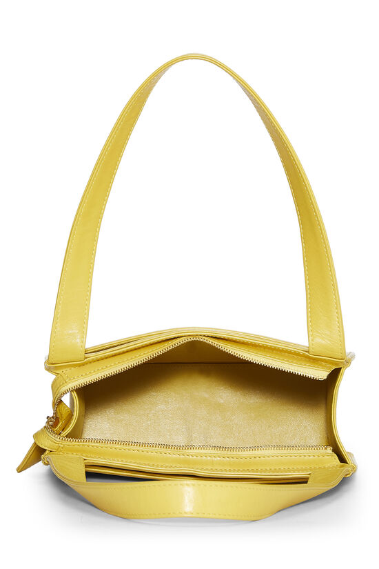Yellow Lambskin Shoulder Bag, , large image number 6
