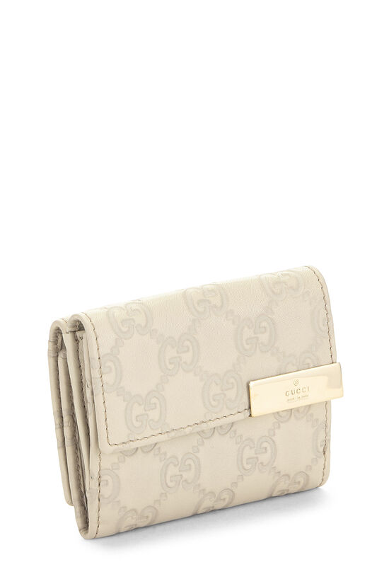 White Guccissima Compact Wallet, , large image number 1