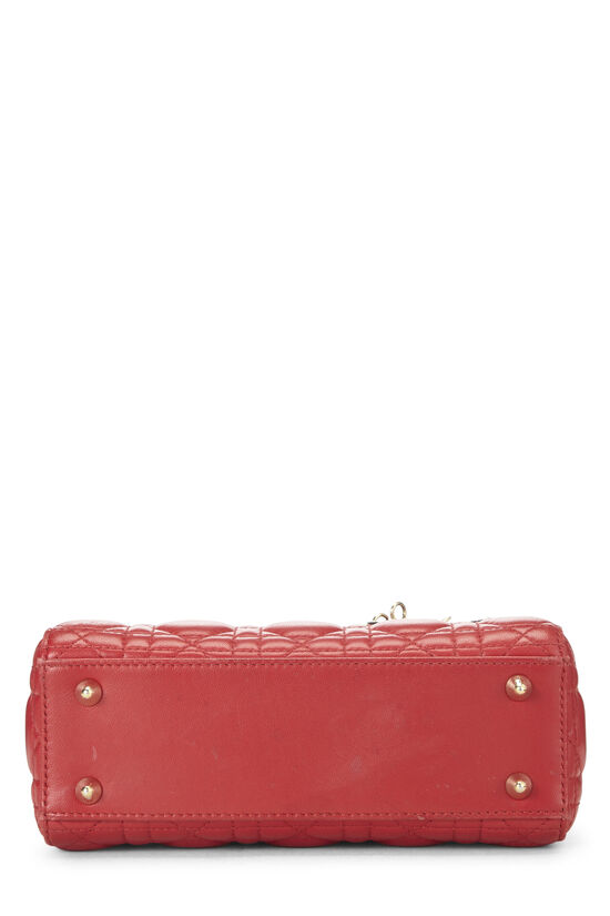 Red Cannage Quilted Lambskin Lady Dior Small, , large image number 4
