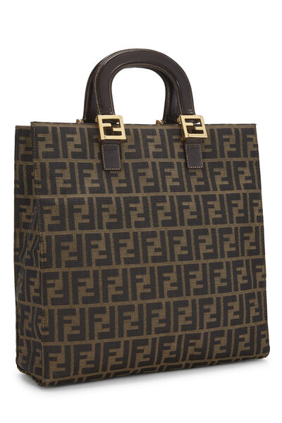 Brown Zucca Canvas Tote, , large