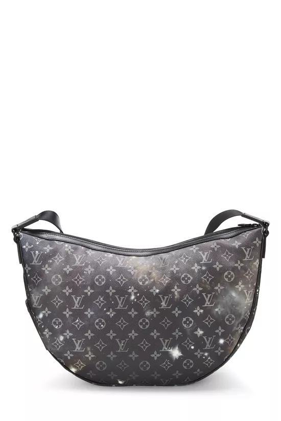 Black Monogram Galaxy Hobo Messenger Bag, , large image number 4