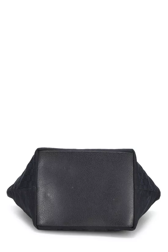 Black GG Canvas Web Soft Zip Tote, , large image number 4