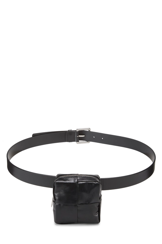 Black Maxi Intrecciato Cassette Belt Bag 100, , large image number 0